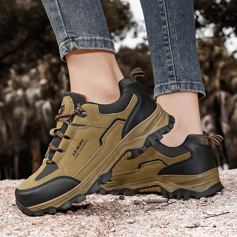 

2025 Brand Black Hiking Shoes Men Outdoor Climbing Trekking Sneakers for Men Non-Slip Mountaineering Shoes Man Walking Sneaker