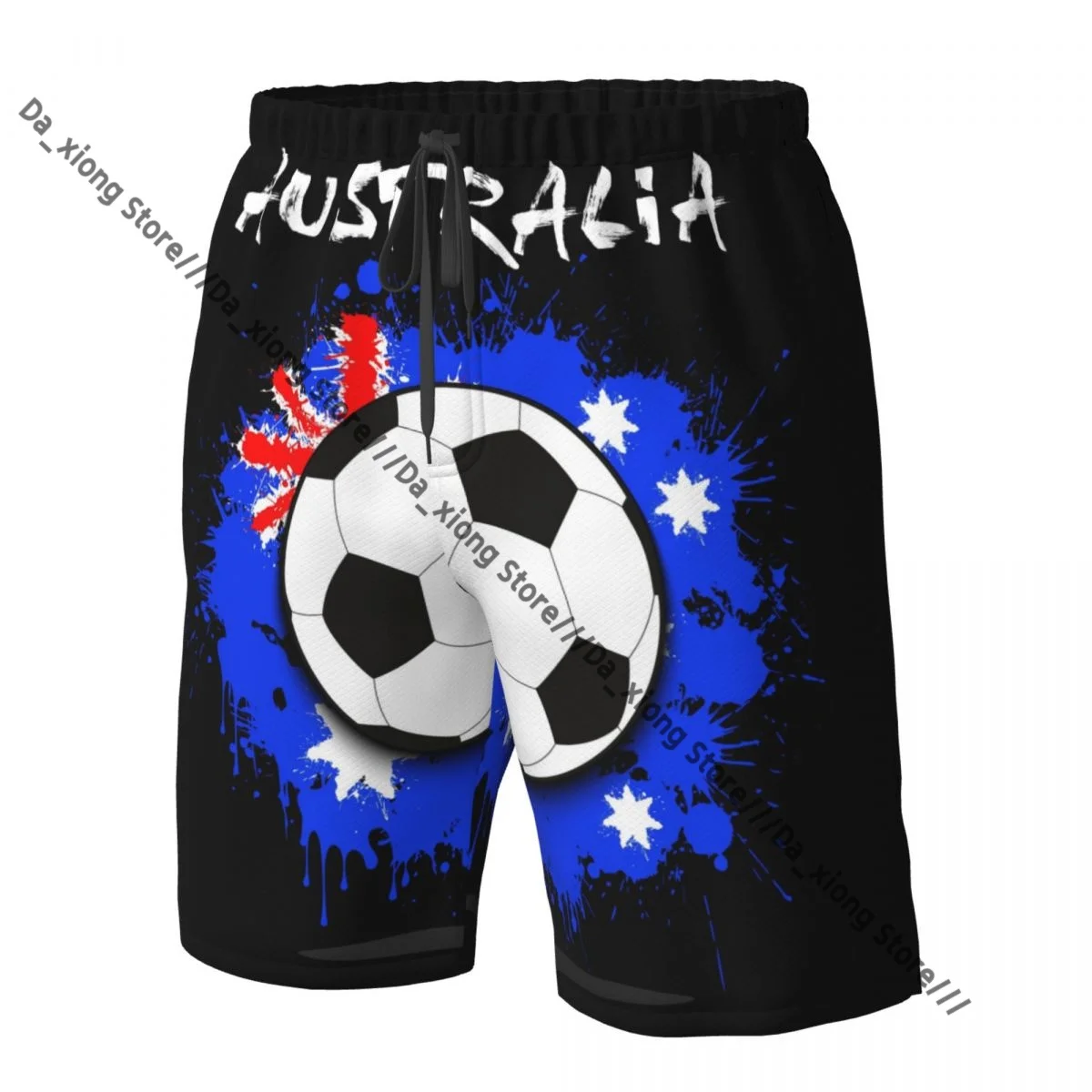 Maillot de bain homme drapeau australien ballon de football contre motif short de bain maillot de bain short de plage maillots de bain
