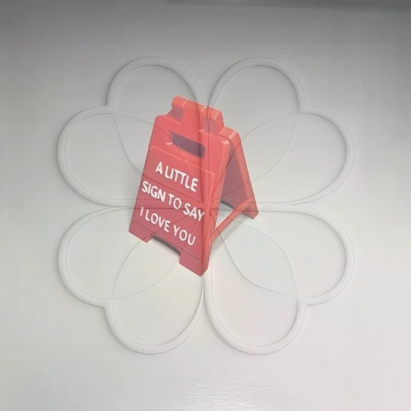 3D Printed I Love You Sign Thickened Plastic Desktop Ornament for Proposal Anniversary Wedding Valentine Gift