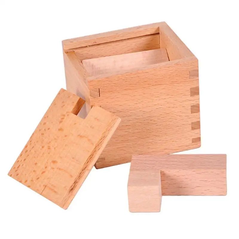 Boîte de puzzle en bois pour adultes et enfants, Placement Oblique de blocs, casse-tête, Test logique intelligent, jouets éducatifs