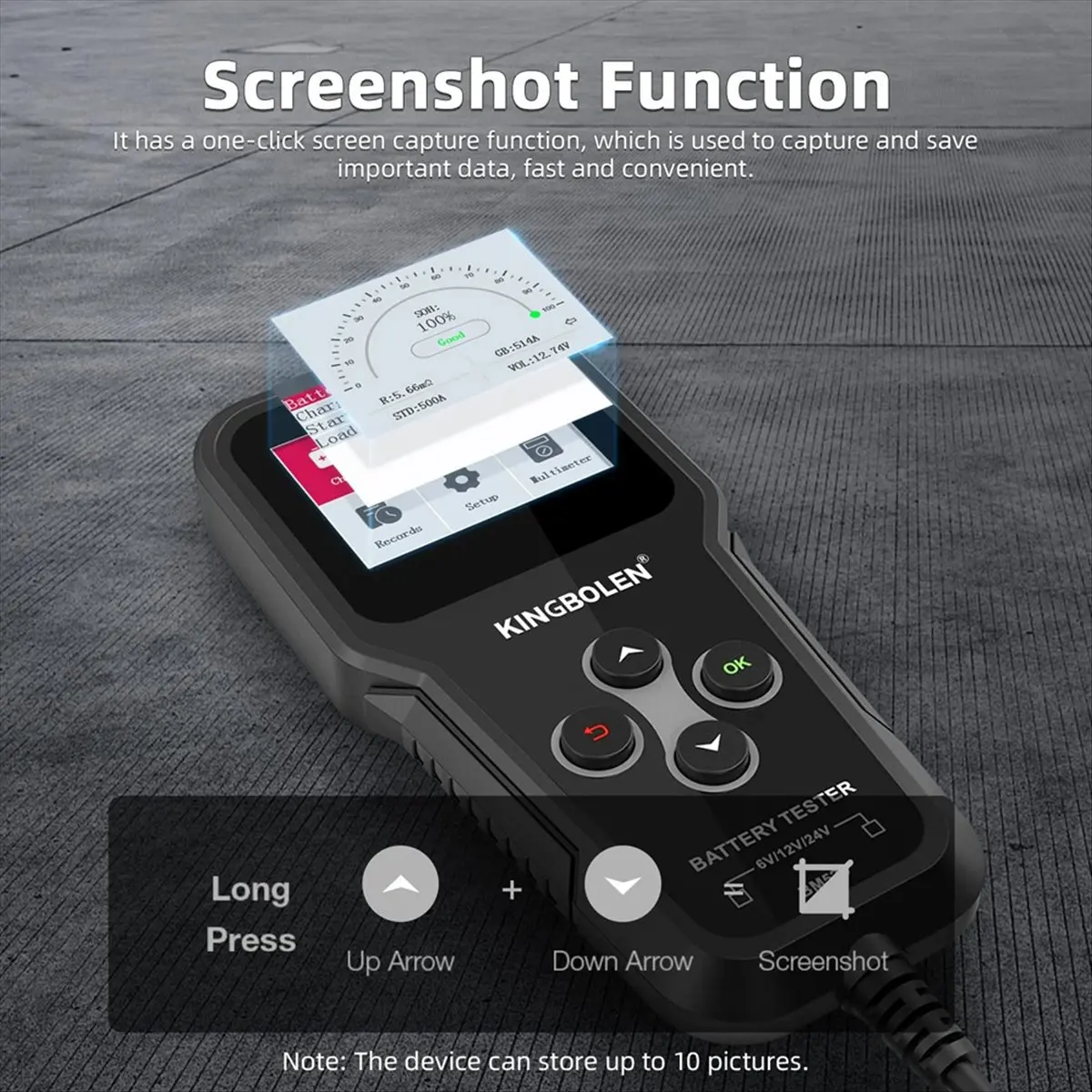 L63A BM520 6V 12V 24V Car Battery Tester Truck Battery System Test Tool 12 Volts Battery Analyzer Cranking Test