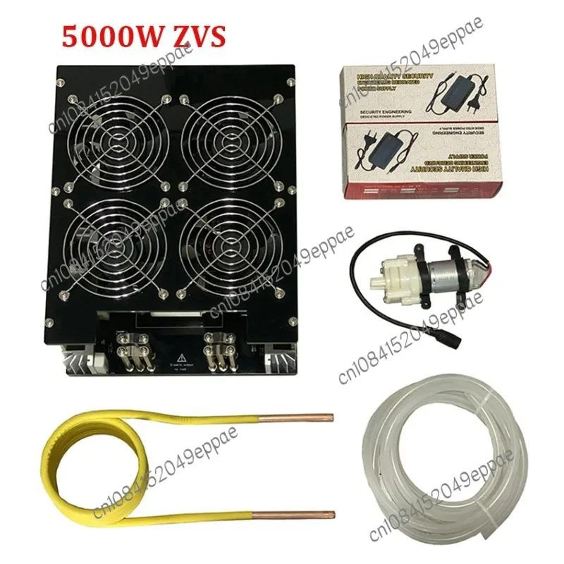 5000W ZVS Induction Heater Module High frequency Induction Heating PCB Board Melted Metal + Coil+Pump