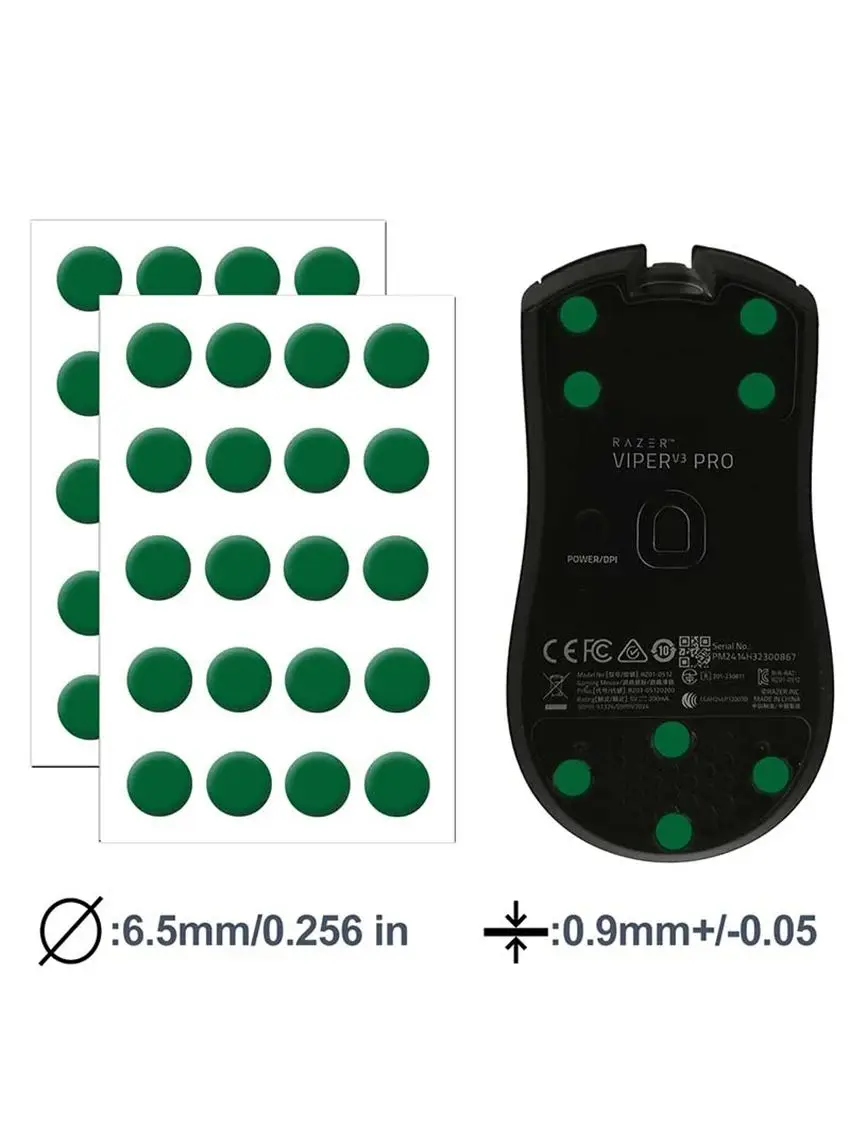 X-Raypad Jade Air Mouse Skates – Ciche i szybkie — zdjęcie produktu 7