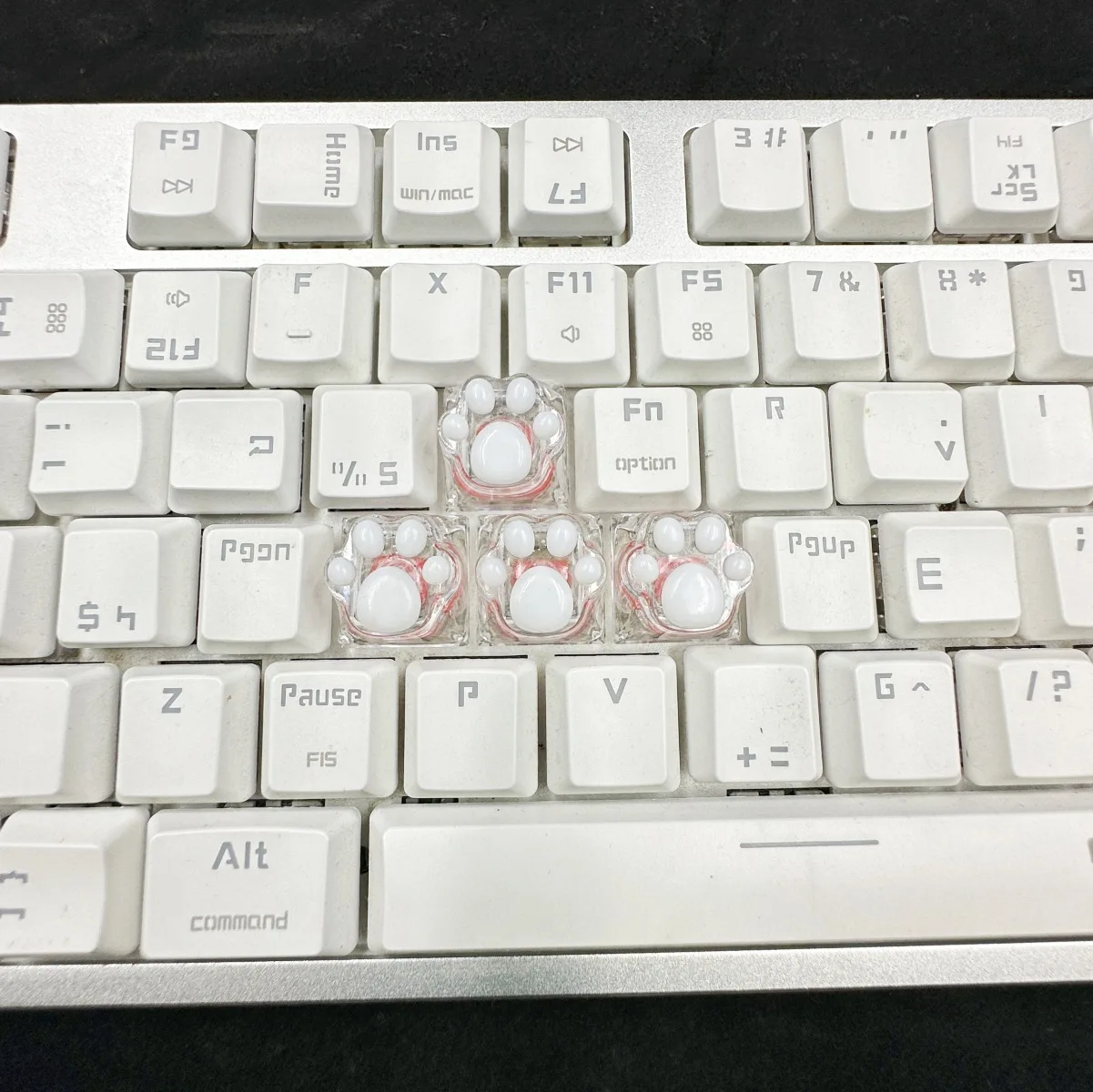 Bonito gato garra keycaps dos desenhos animados diy teclado mecânico tampas chave eixo cruz decoração acessórios oem r4 keycap amigo presente