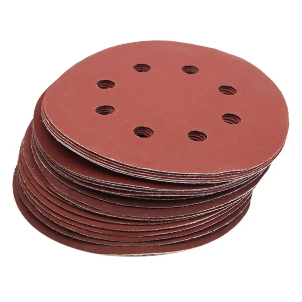 

Durable Sandpaper Round Sanding Hook&Loop The Sand Finer 125mm Wide Application Discs Grit 40-2000 High Quality