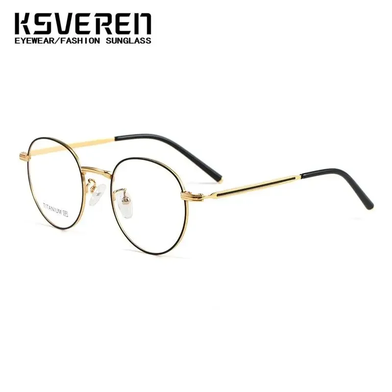 패션 편안한 안경 빈티지 럭셔리 타원형 티타늄 독서 안경 광학 처방 안경 프레임 남성 여성