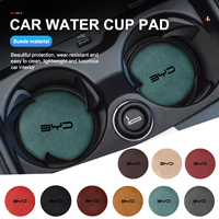 2Pcs Car Interior Water Cup Mat Leather Coasters Pad For BYD M6 G3 G5 T3 13 F3 F0 S6 S7 E5 E6 Tang Song Qing Yuan Max