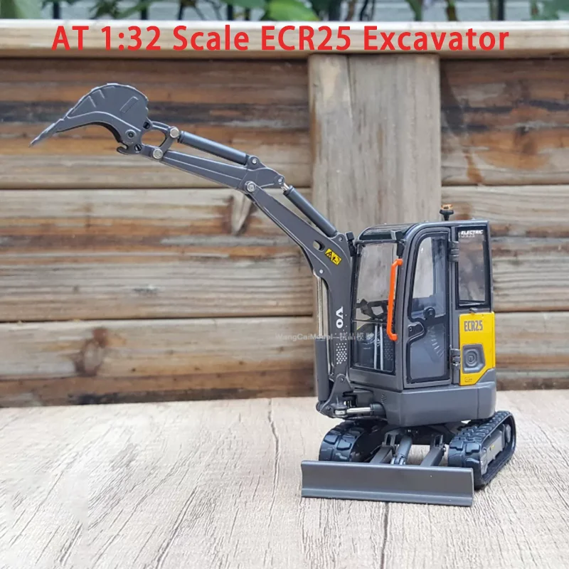 

AT 1:32 Scale ECR25 Excavator Alloy Construction Machinery Model Collection Souvenir Static Display Boy Holiday Gift Toy