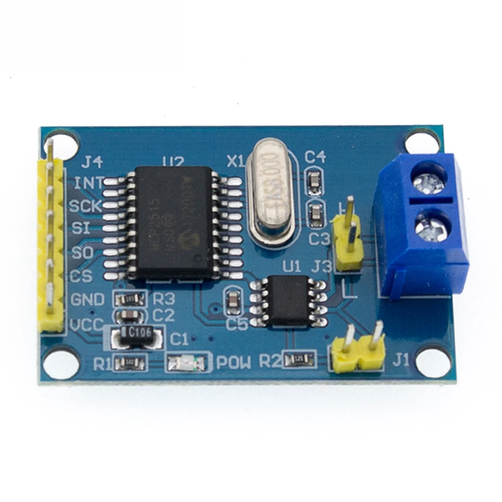 MCP2515 CAN Bus Module Board SPI Module MCP2515 CAN Bus Module MCP2515 CAN Bus Driver Module Board for 51 MCU ARM Controller