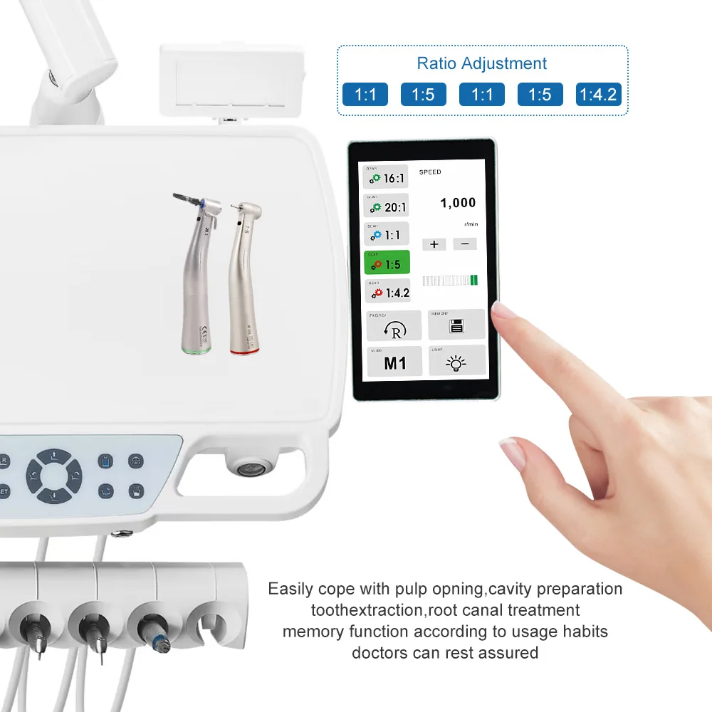 ELIJAH-micromotor Dental sin escobillas con pantalla a Color completamente táctil, Motor eléctrico incorporado, micropotencia, múltiples modos, equipo de dentista