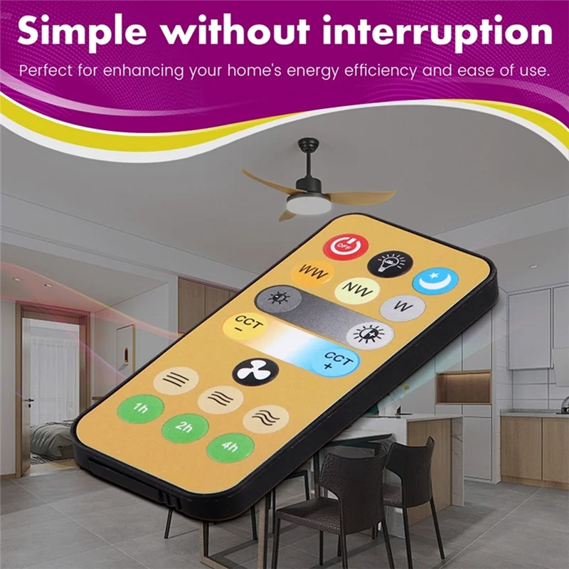 【Limited-Stock!】Wireless Switches 3-Speed Timing Remote Control For E27 Ceiling Fan Light 1-4H Timing Remote Control