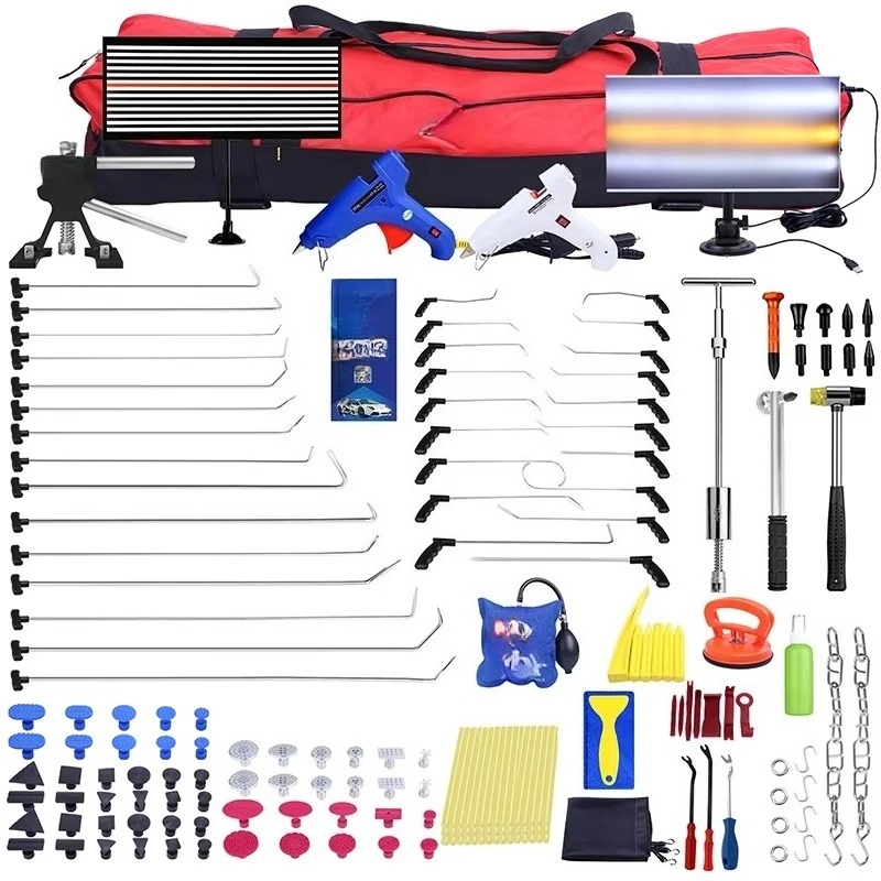 Dent Rods Paint Less Dent Repair Kit Car Detailing Tools Professional Auto Body Dent Removal Kit