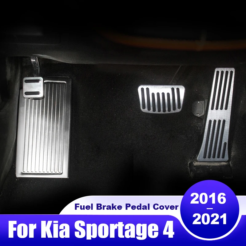 

For Kia Sportage 4 QL 2016 2017 2018 2019 2020 2021 Car Accelerator Brake Foot Rest Pedals Cover Pads Non-slip Pads Accessories