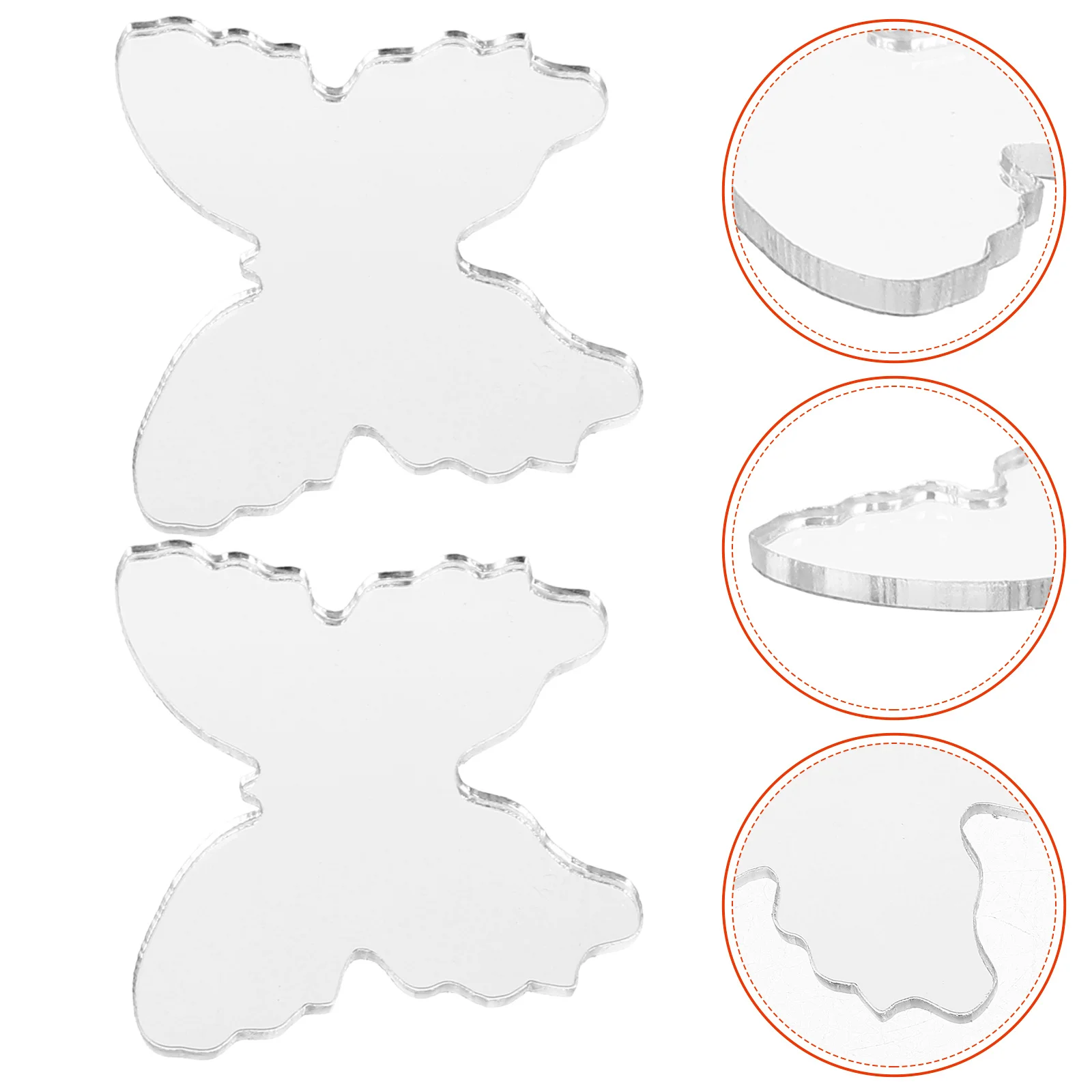 5개 미니 접착식 거울 스티커 휴대폰 뒷면 포켓 메이크업 액세서리용