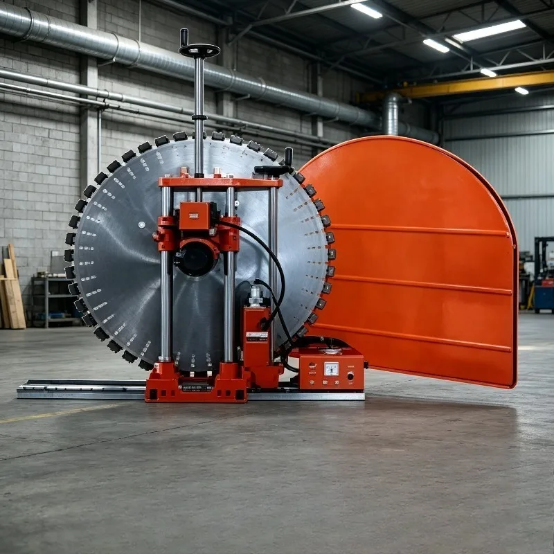 Customizable Track Mounted Hydraulic Wall Cutting Saw With 1200Mm Large Blade Smooth Precise Concrete Cutting Performance
