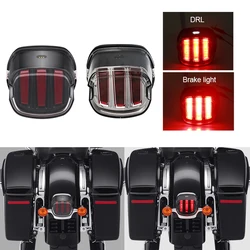 1x LED Tail Brake Stop Rear Light Low Profile Smoked Lay DownTail Lights Compatible with Harley Davidson Dyna Sportster