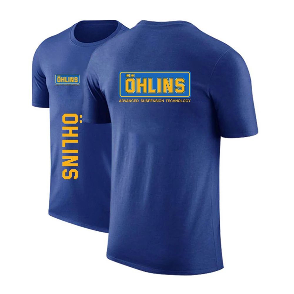 2026 Summer New Ohlins Logo Print Men's Popular Running Sports Ordinary Short-sleeved T-shirt Quick-drying Fashion Tee