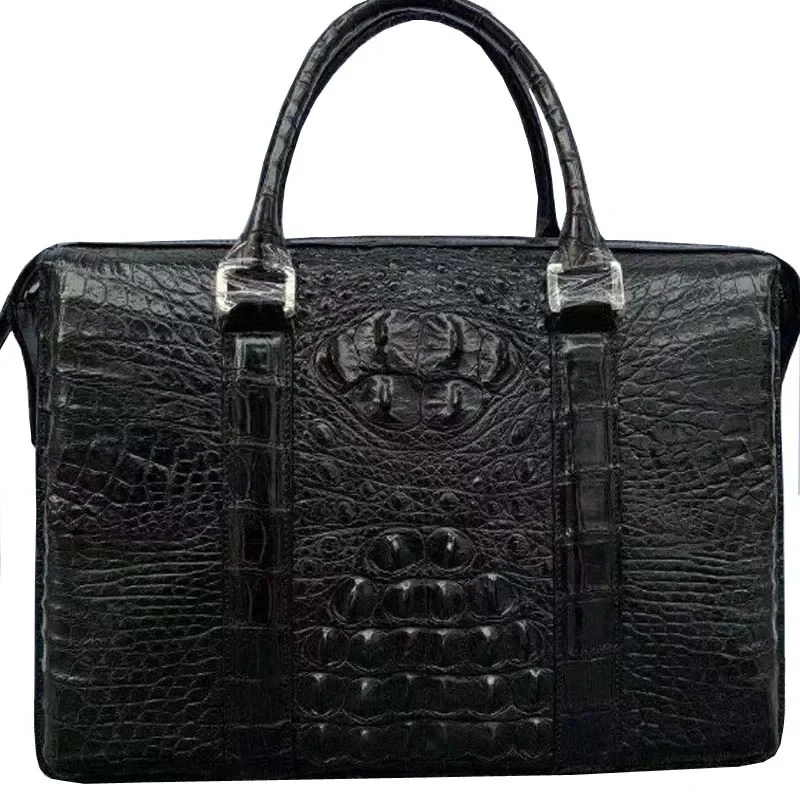 fanzunxing crocodile  Men's bags  handbag  crocodile leather Male business package  One shoulder leather men briefcase