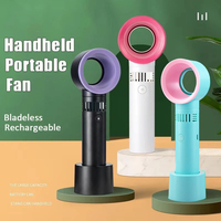 MASSA 1Pcs Portable Hand Fan Speeds Mini Bladeless Handheld Fan USB Rechargeable Personal Highspeed Fans Electric Eyelash Fan