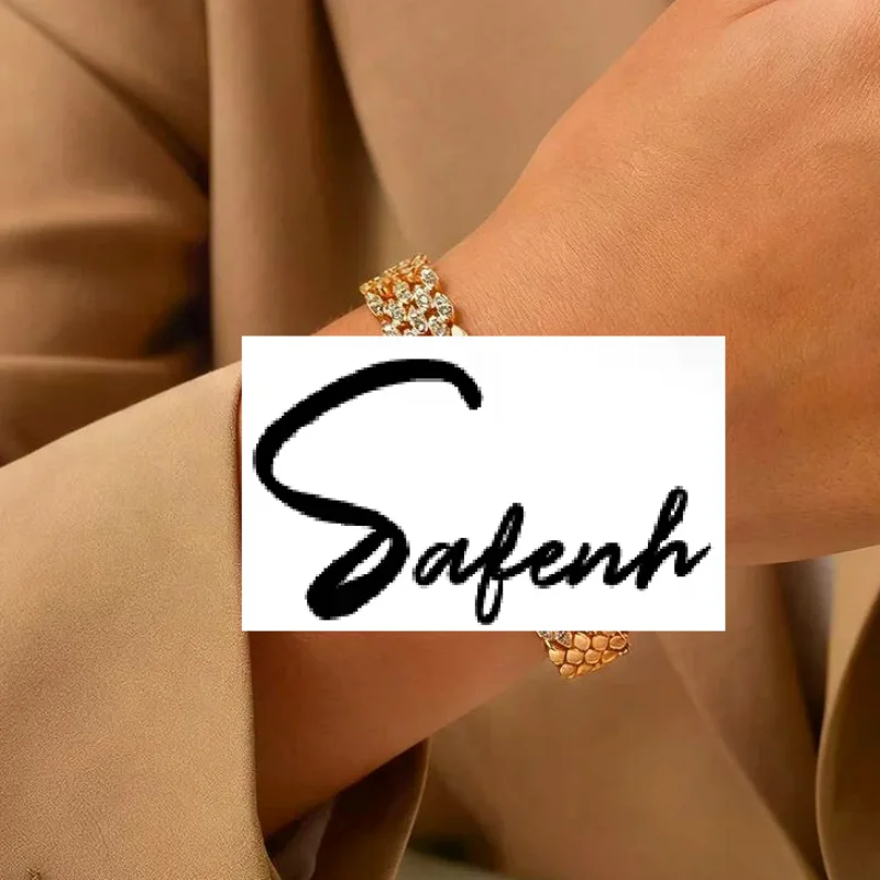 Gold Plated Copper Brass Materials Watch Bracelet Multi Choose Zircon Bracelet With Chain