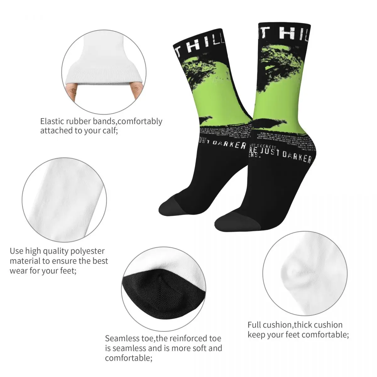 Silent Hills 1 Green Variant Socks Men's Women's Funny Happy Socks Crazy Spring Summer Autumn Winter Socks Gift