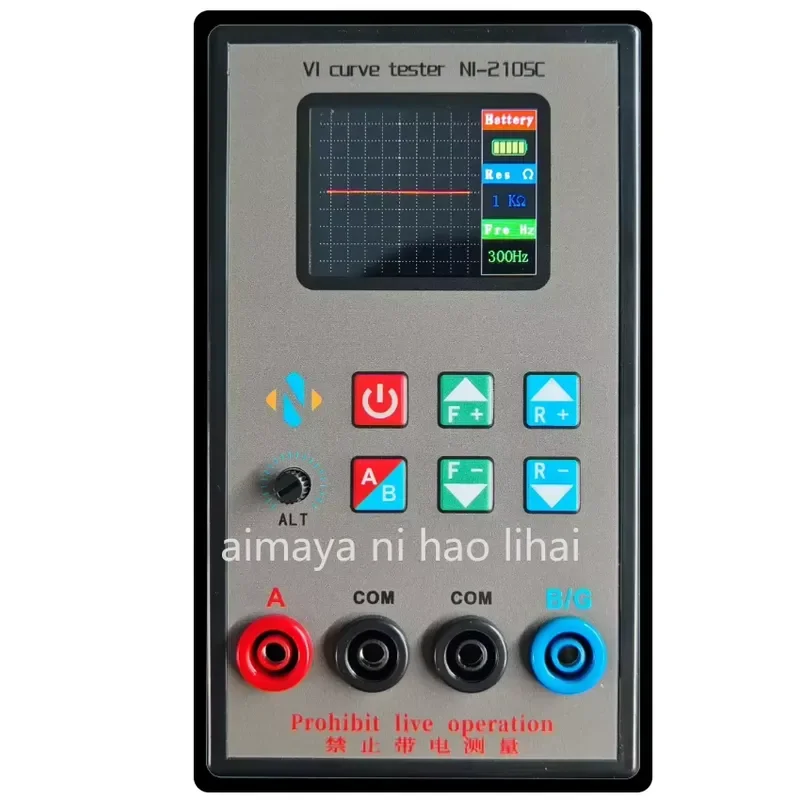 NI-210SC Portable Dual Channel VI Curve Tester 2.0 Inch TFT Screen 18 Adjustable Frequencies for Circuit Board Repair