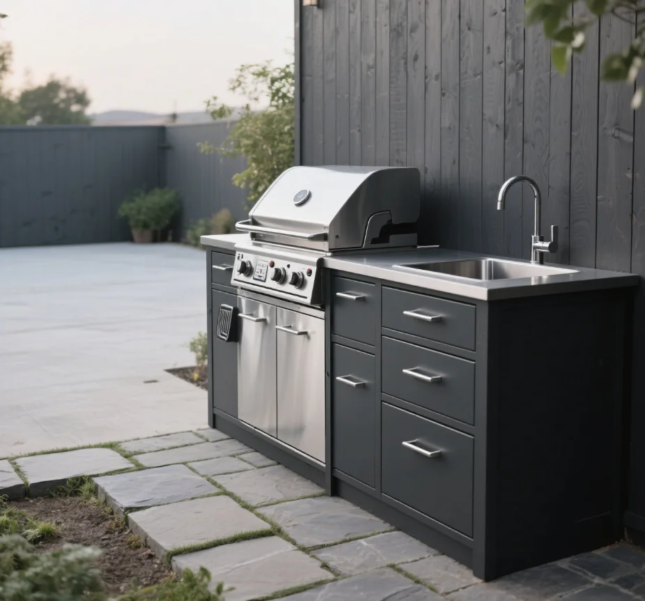 

Modern Stainless Steel Kitchen Design for Outdoor Home Storage Weather-Resistant Drawer Slide Eco-Friendly for Villa Backyard