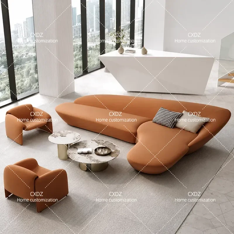 Modern Curved Corner Sofa Set for Hotel Lobby Meeting Room Club Hall Reception Area Office Lounge Furniture Combination