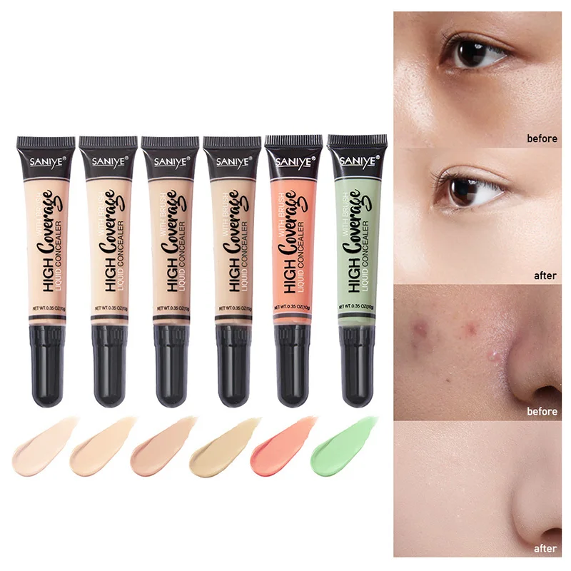 Maquillaje facial corrector paleta de contorno de acné base de contorno impermeable cobertura completa ojeras crema