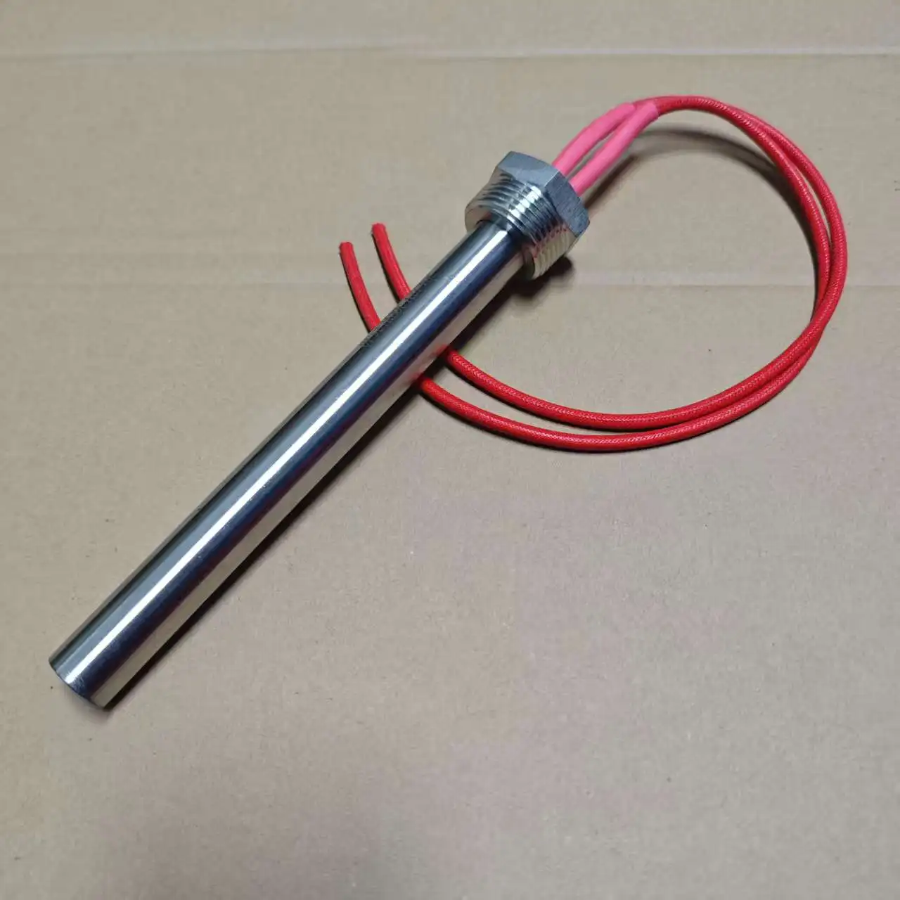 DN25 سخان خرطوشة 12 فولت عنصر التدفئة الفولاذ المقاوم للصدأ الغمر أنبوبي سخان الأنابيب 1 "الموضوع 200 واط/300 واط #4