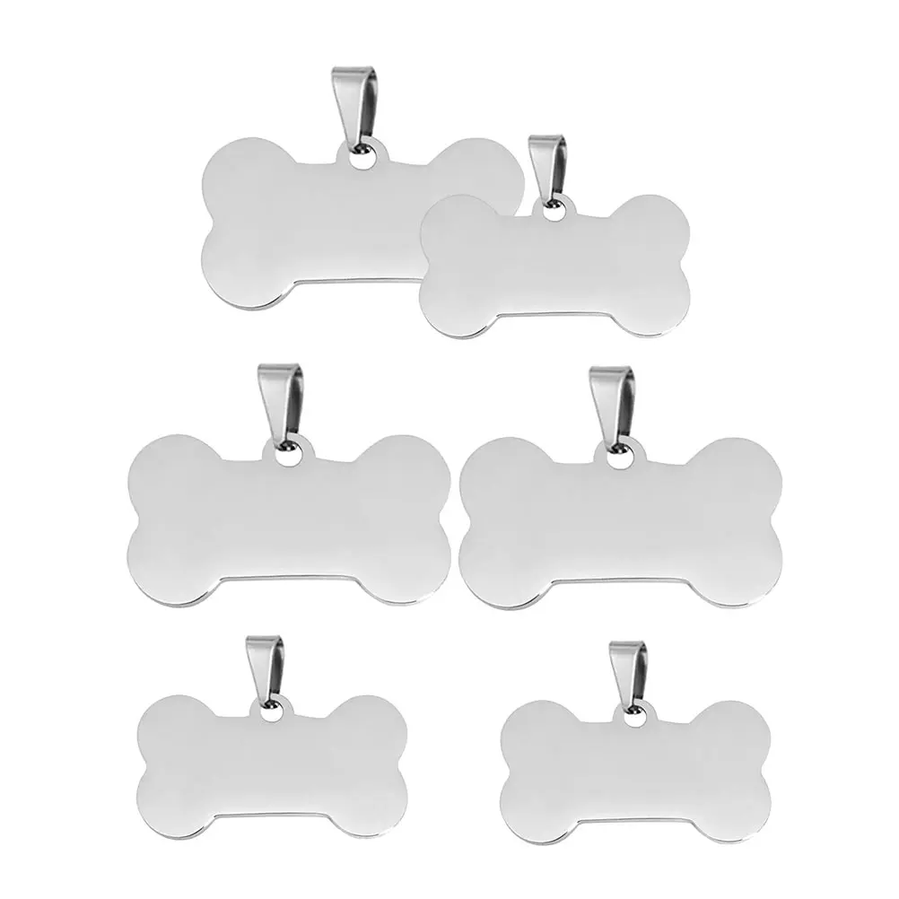 

6 Pcs Stainless Steel Dog Tags Blank Metal Stamping Keychain Engravable Pendant Jewelry Craft Charms Unfinished Accessories