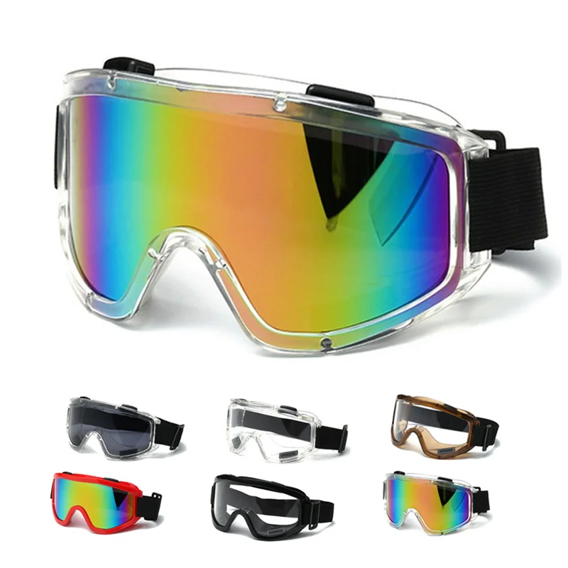 Inverno à prova de vento motocross óculos das mulheres dos homens lentes transparentes óculos de proteção da motocicleta para a bicicleta da sujeira