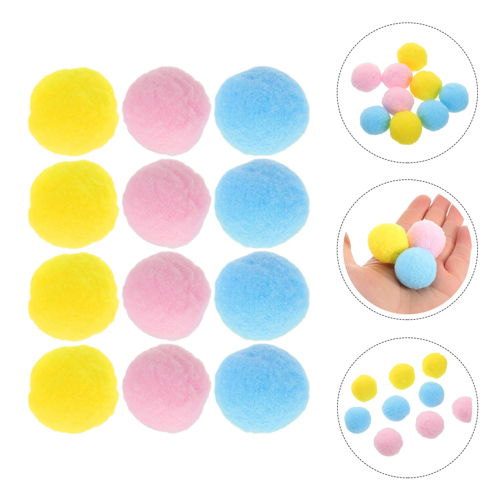 

12pcs Balls Soft For Indoor Cats Durable Interactive Play Portable Kitten Supplies Pet Cat Kitten Ball Cat For Indoor