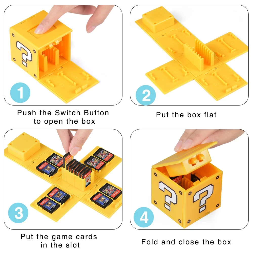 16 Slots Foldable Game Cards  Case Cube Box for Switch Game Card Portable Collect Box Switch/Lite/OLED Game Card Storage Box image 2