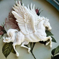 Pegasus Unicorn Shape Silicone Fondant Chocolate Aroma Stone Ornaments Resin Sugarcraft Mold For Pastry Cup Cake Decorating