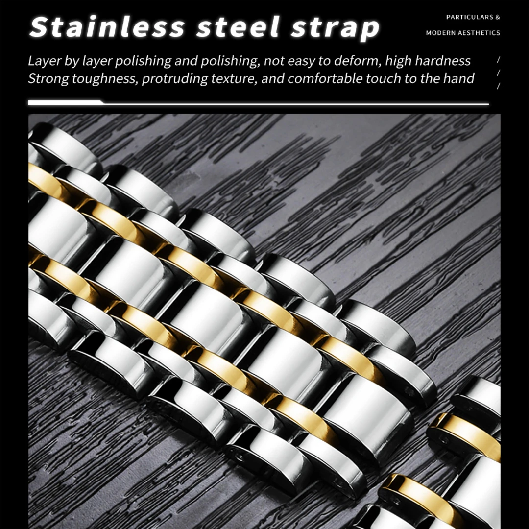 Деловые кварцевые часы OLEVS 2856 с круглым циферблатом, ремешок из нержавеющей стали, хронограф