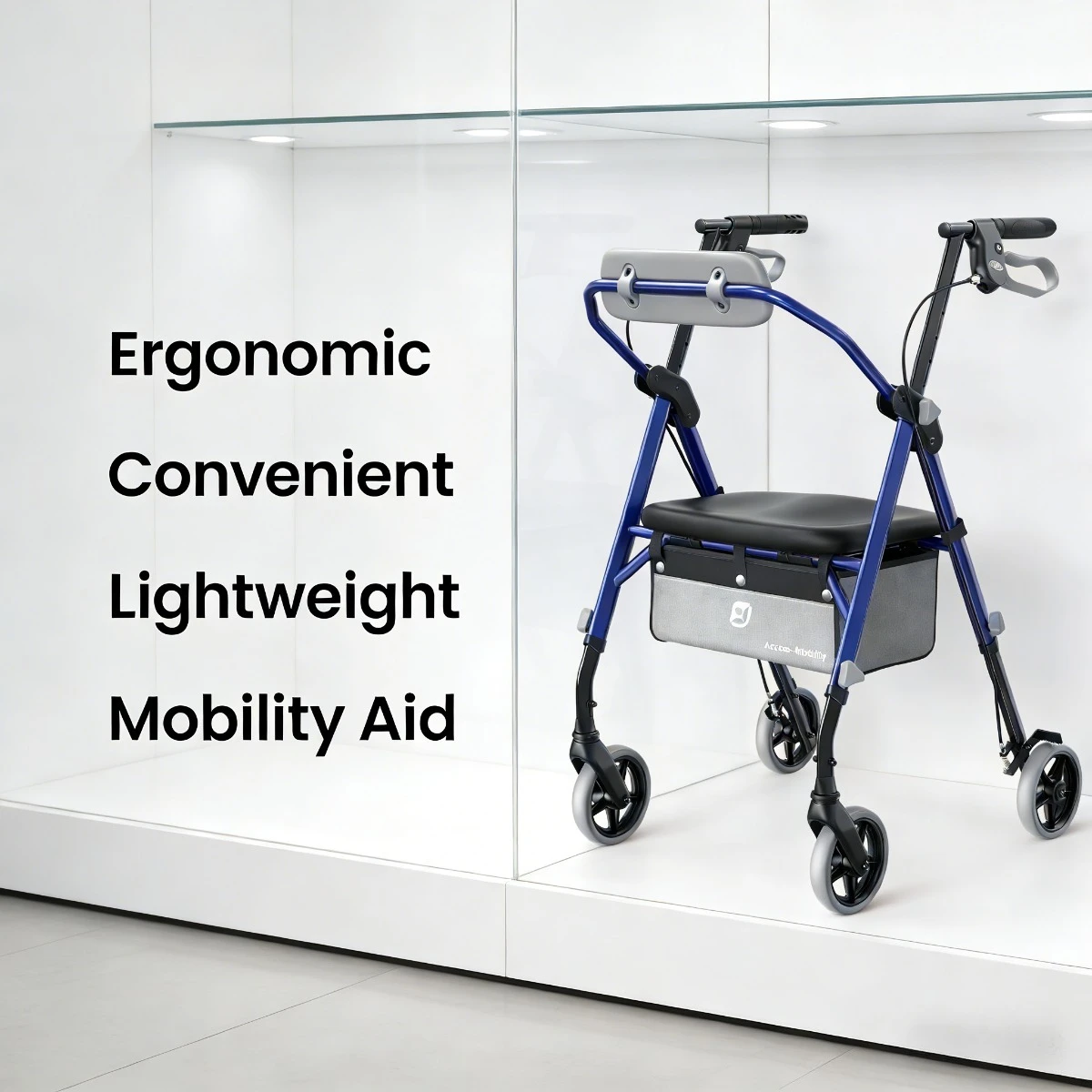 

Брендовые ходунки для пожилых людей, подарок для людей среднего возраста, 60-80 лет, с сиденьем и роликами, макс. нагрузка. 350 фунтов, с сиденьем и спинкой