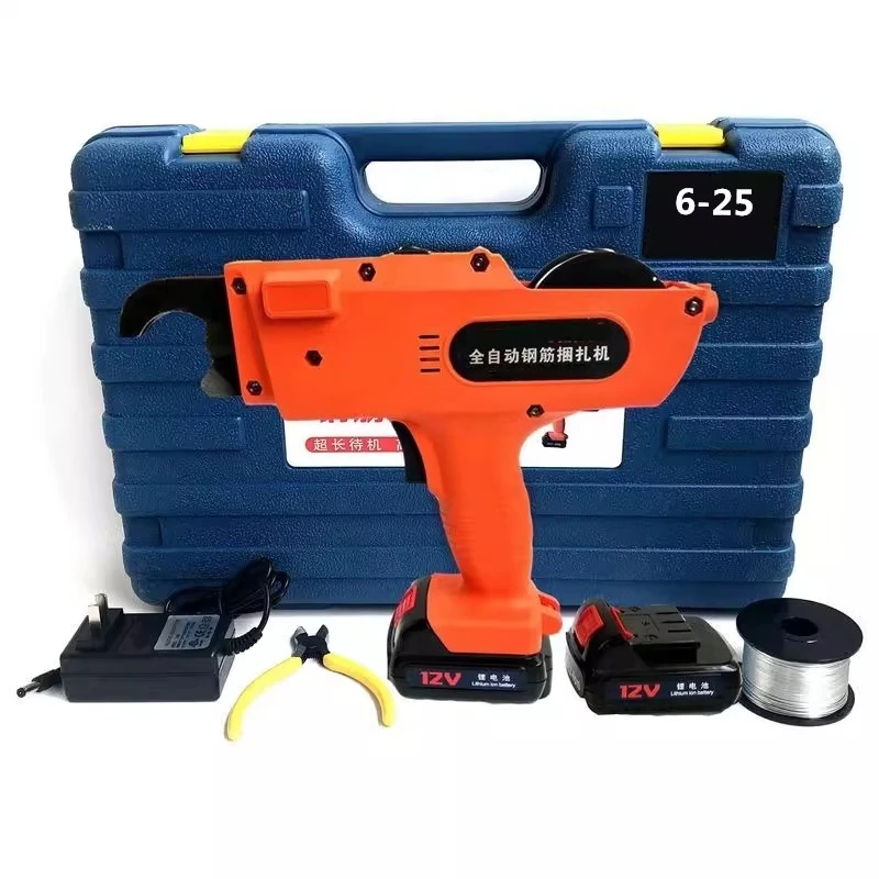 Automatic Rebar Tying Machine - Rechargeable Lithium Handheld Steel Bar Binder