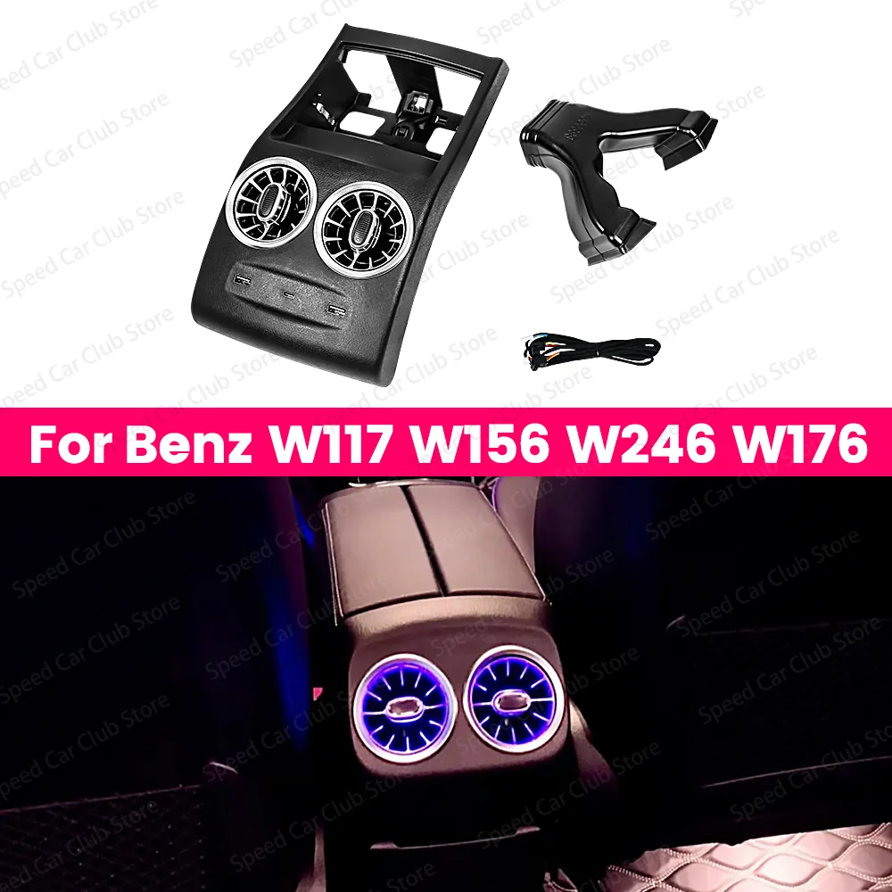

12 Color LED Ventilation Vent Ambient Light for Benz W117 W176 X156 CLA GLA W246 Car Interior Accessories