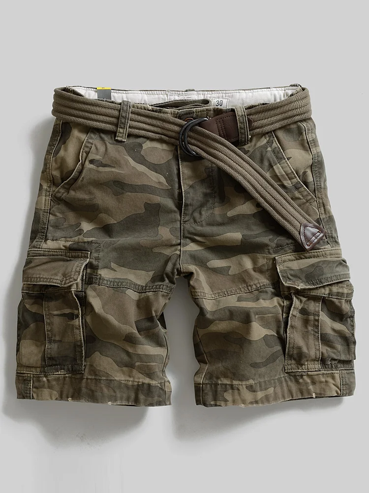 

Мужские повседневные брюки-карго American Sle, средней длины, с камуфляжным принтом, больших размеров