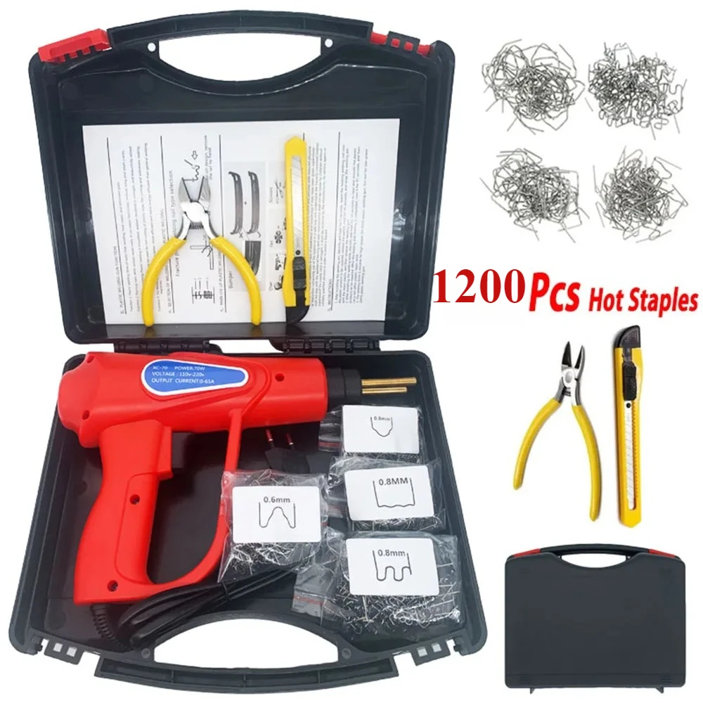 

Plastic Welding Machine Soldering Iron 70W Electric Welding Hot Stapler Car Bumpers Repair Tools Kit Spot Welder PVC Welder Gun