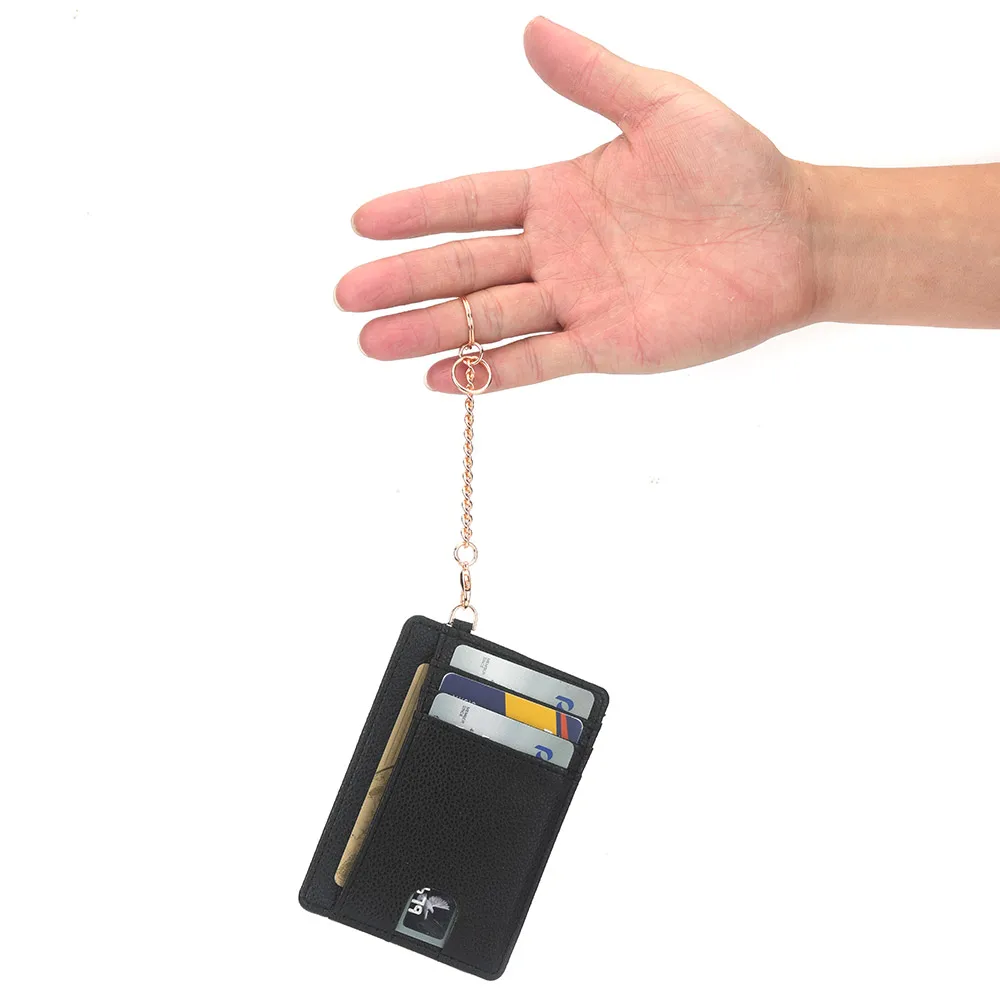 حاملي بطاقات الائتمان البسيطة والرحيلة والهوية الشفافة ونوافذ حافظة بطاقات رفيعة محفظة للنساء والرجال غطاء بطاقة العمل