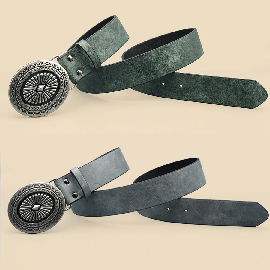 خمر Simia نحت النمط الغربي حزام غير رسمي كلاسيكي حزام الزخرفية فستان الجينز قميص الملحقات