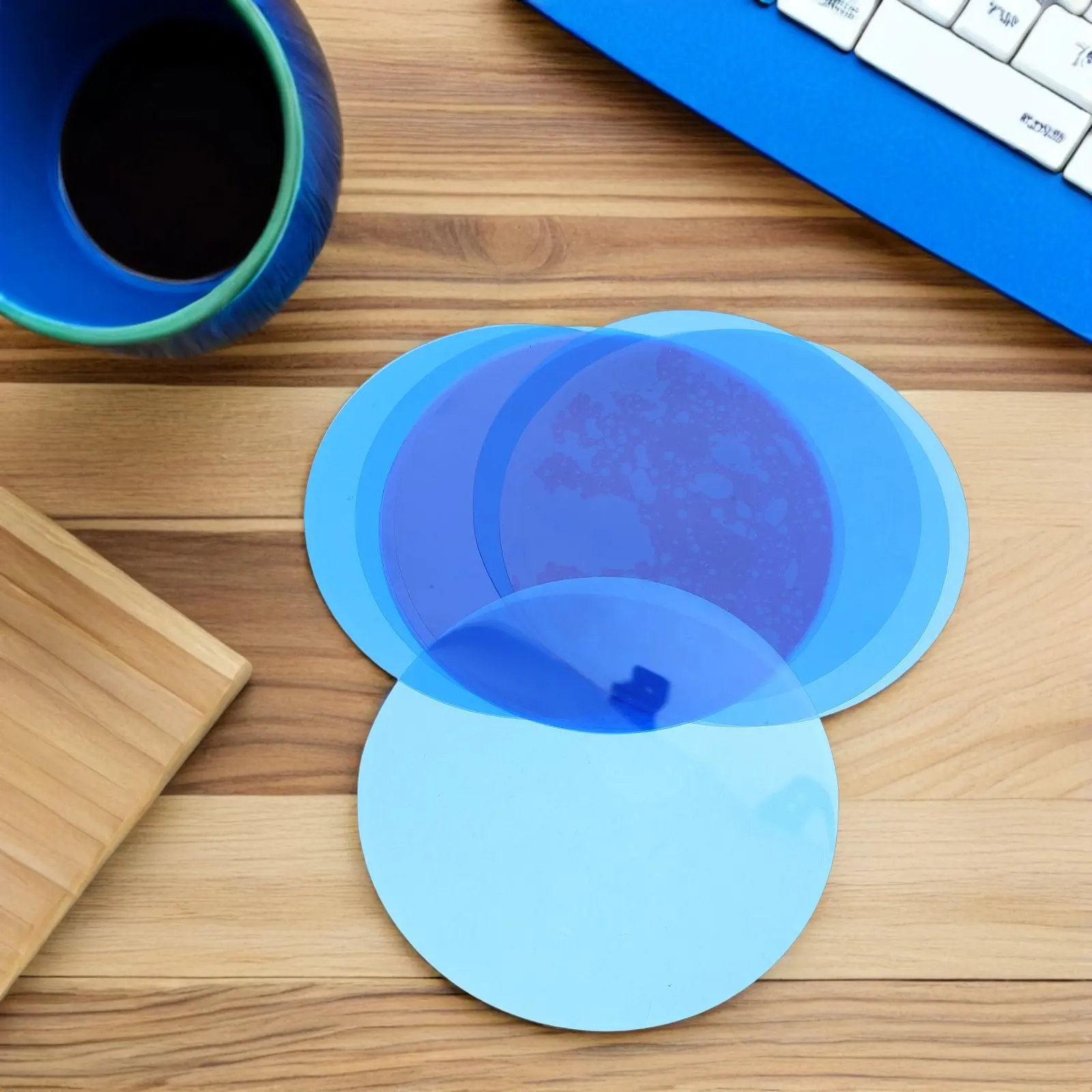 

15Pcs Color Correction Film Transparent Lamp Filter Sheets Round Gel Light Correction for Headlights Home Decor