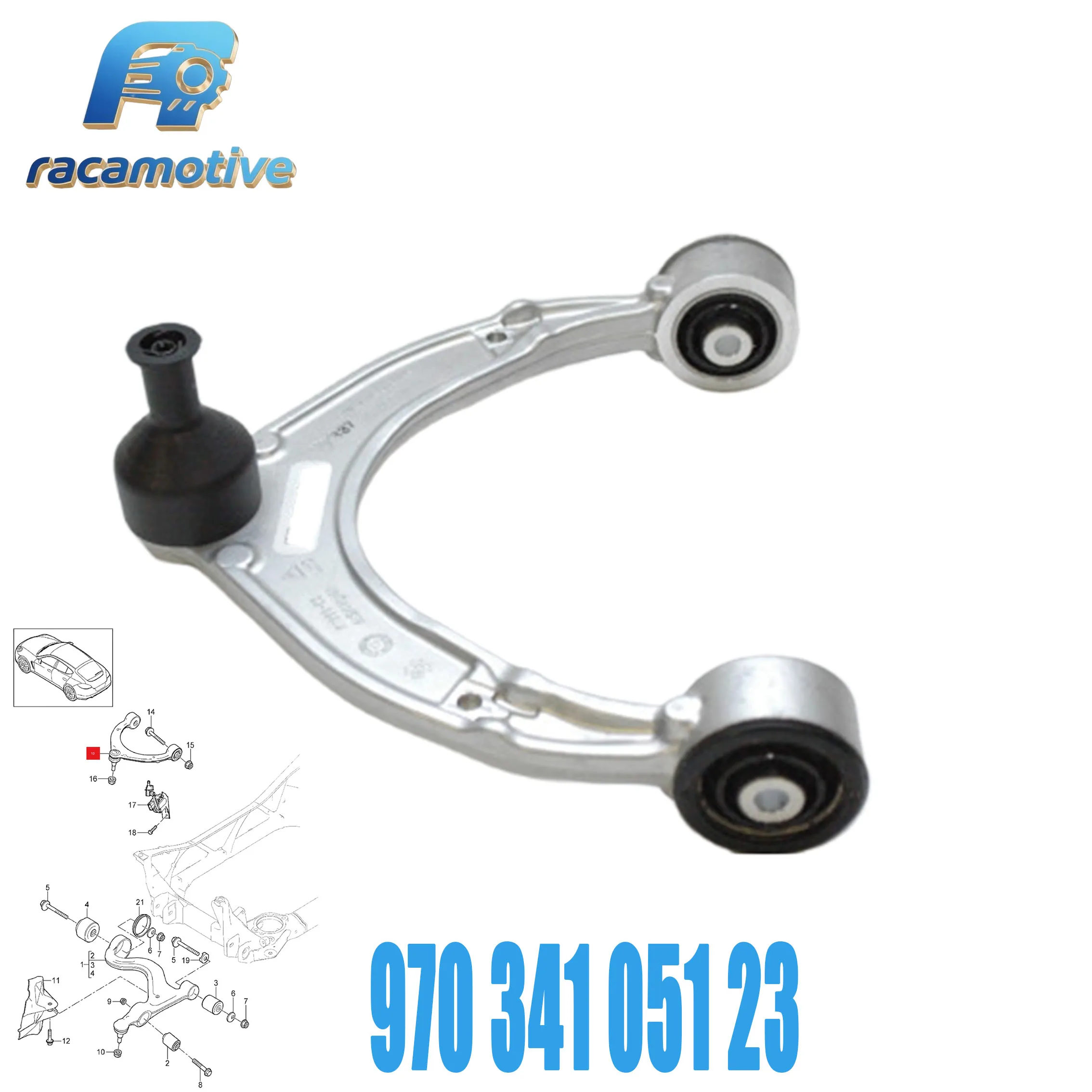 97034105123 97034105122 is suitable for Porsche Panamera (970) 2009-2017 front suspension U-shaped upper control arm kit.