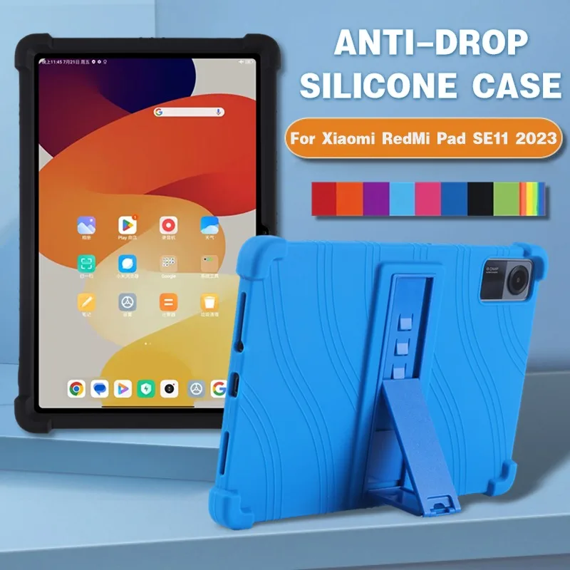 

For Xiaomi Redmi Pad SE Case 11 inch Tablet Case Tablet Shockproof Cover for RedMi Pad SE 11''Soft Silicon Stand Protective Shel