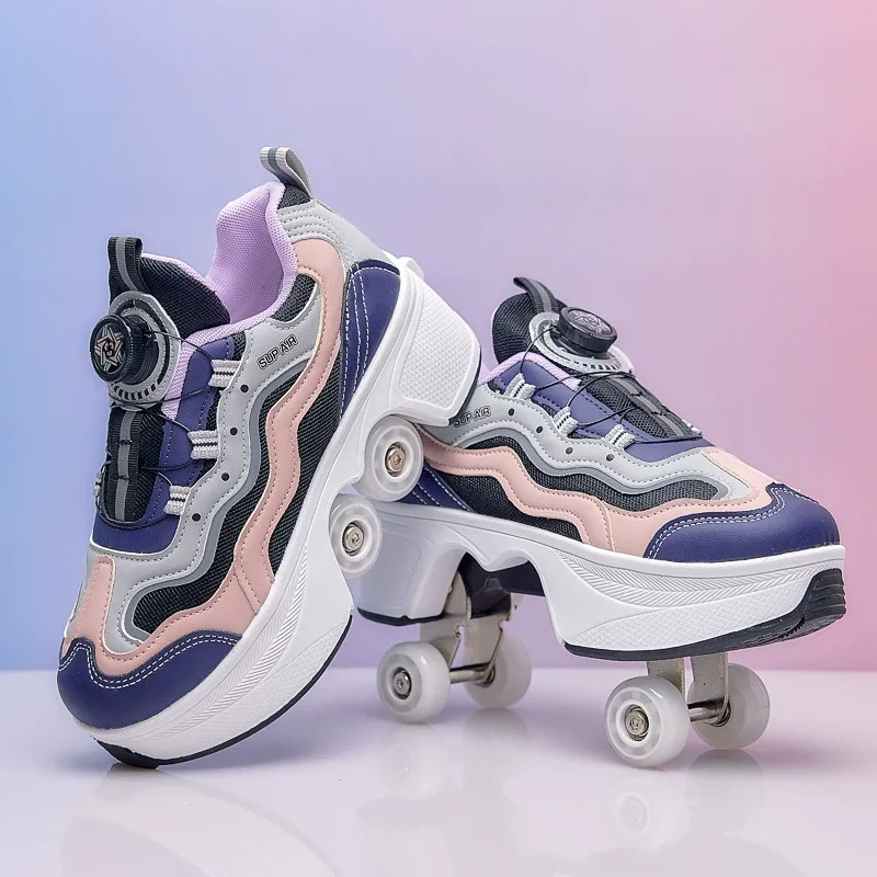 

2026 NEW Big Four-wheeled Roller Skates Four-wheeled Retractable Teenagers Roller Skates, Waterproof Roller skates Kids gifts