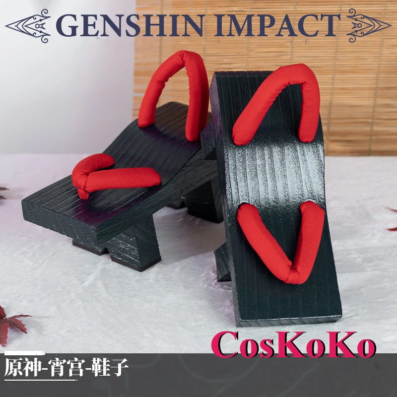 CosKoKo Yoimiya/Venti/Kuki Shinobu/Dori Shoes Cosplay Anime Game Genshin Impact Fashion Clogs Women Party Role Play Accessories