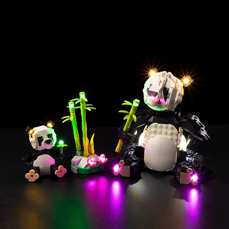 

LED Lighting Set Suitable for LEGO Wild Animals Panda Family 31165 Creator 3-in-1 Building Blocks(Not Include Bricks Model)