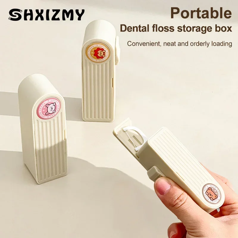 

Cute Dental Floss Dispenser Containing 10Pcs Floss Dental Floss Storage Box Auto Refillable Oral Hygiene Care Floss Pick